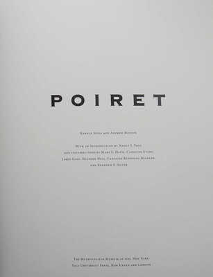 [Кода Г., Болтон Э. Пуаре]. Koda H., Bolton A. Poiret. New York; New Haven; London, 2007.